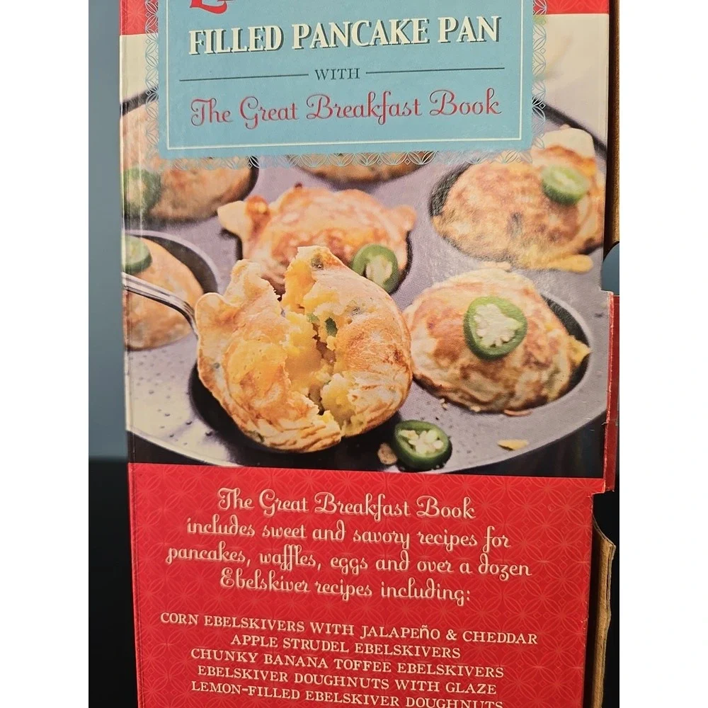 NEW Nordic Ware Filled Pancake Pan Ebelskiver Cast Aluminum Make Filled‎ Pancake